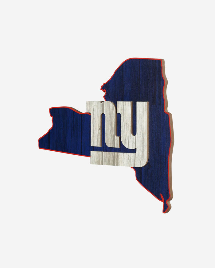 New York Giants Wood State Sign FOCO - FOCO.com