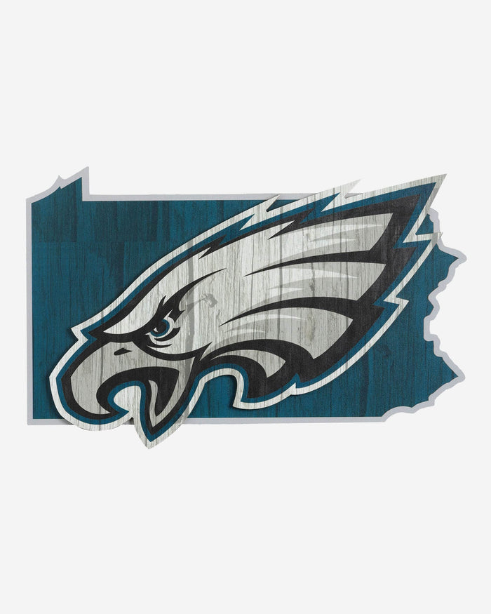 Philadelphia Eagles Wood State Sign FOCO - FOCO.com