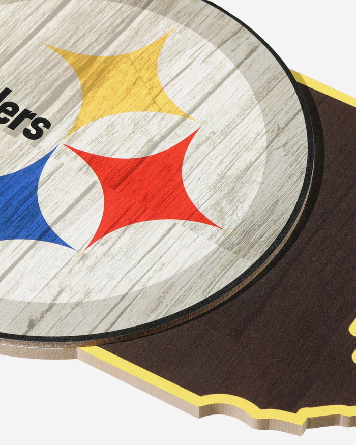 Pittsburgh Steelers Wood State Sign FOCO - FOCO.com