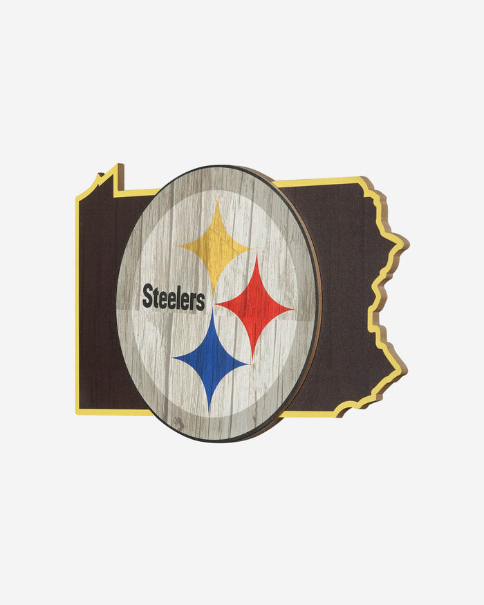 Pittsburgh Steelers Wood State Sign FOCO - FOCO.com