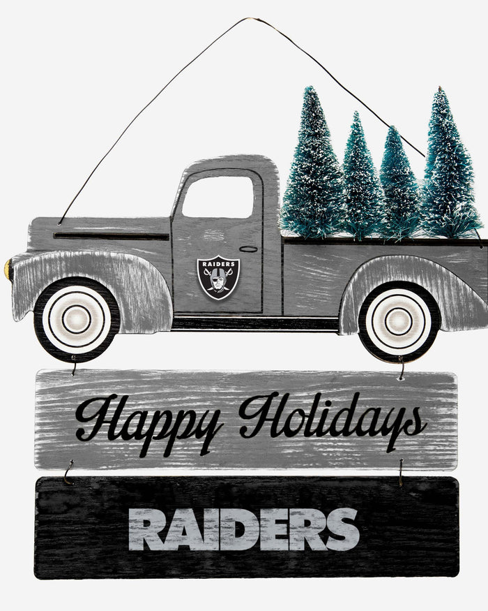 Las Vegas Raiders Wooden Truck With Tree Sign FOCO - FOCO.com