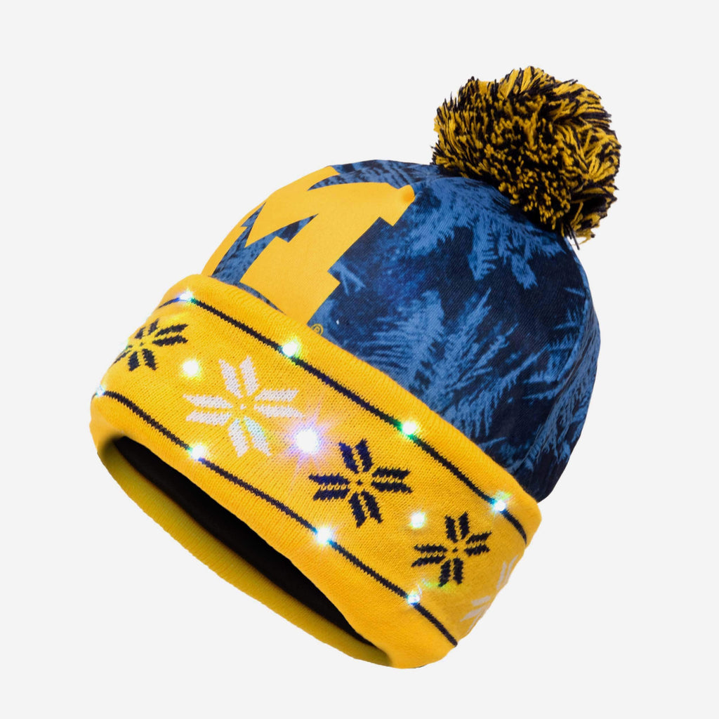 Michigan Wolverines Big Logo Light Up Beanie FOCO - FOCO.com
