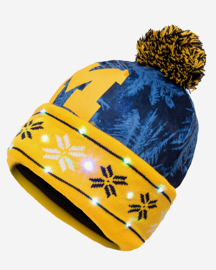 Michigan Wolverines Big Logo Light Up Beanie FOCO - FOCO.com