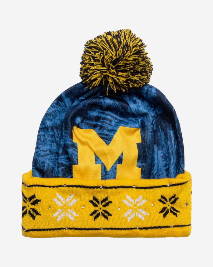 Michigan Wolverines Big Logo Light Up Beanie FOCO - FOCO.com