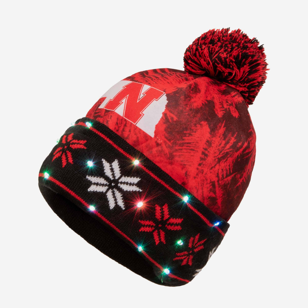 Nebraska Cornhuskers Big Logo Light Up Beanie FOCO - FOCO.com