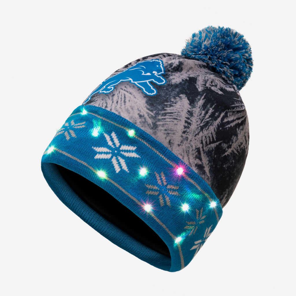 Detroit Lions Big Logo Light Up Beanie FOCO - FOCO.com