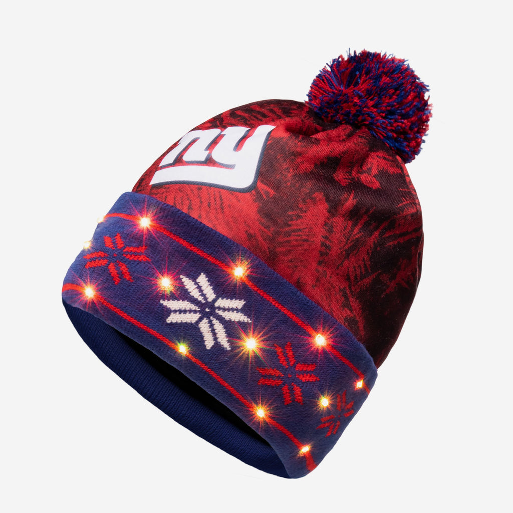 New York Giants Big Logo Light Up Beanie FOCO - FOCO.com