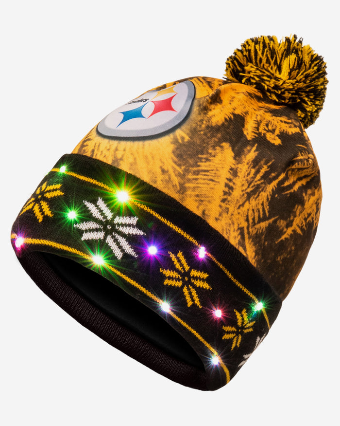 Pittsburgh Steelers Big Logo Light Up Beanie FOCO - FOCO.com