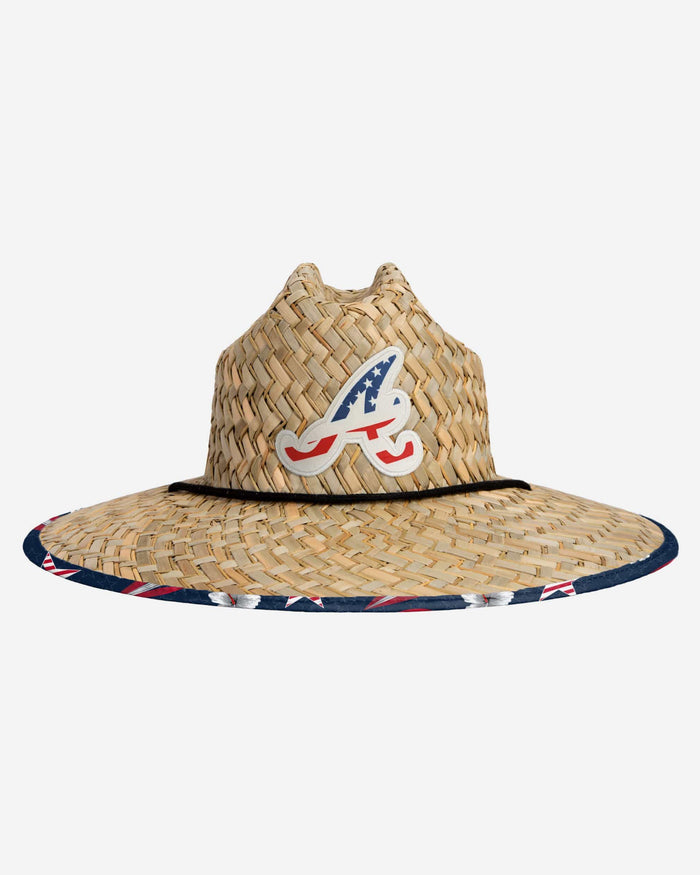 Atlanta Braves Americana Straw Hat FOCO - FOCO.com