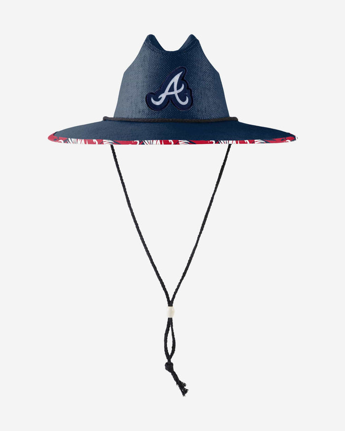 Atlanta Braves Team Color Straw Hat FOCO - FOCO.com