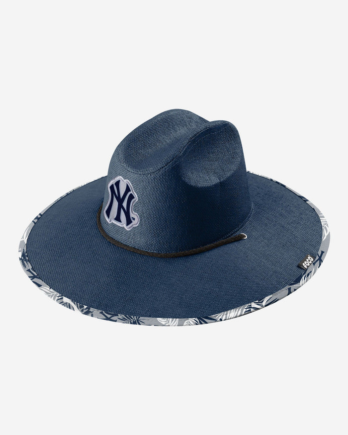 New York Yankees Team Color Straw Hat FOCO - FOCO.com