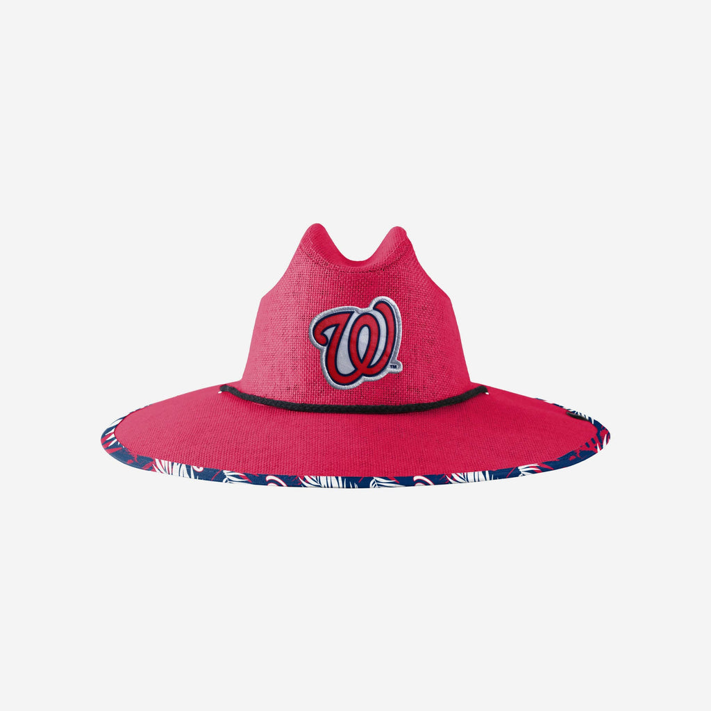 Washington Nationals Team Color Straw Hat FOCO - FOCO.com