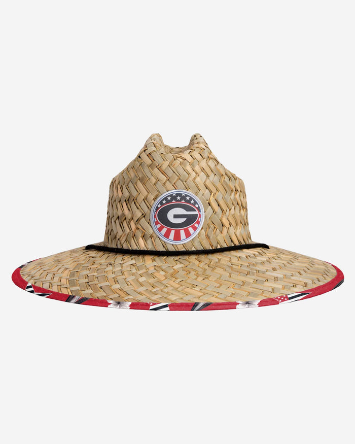 Georgia Bulldogs Americana Straw Hat FOCO - FOCO.com