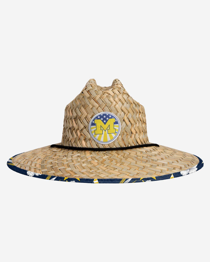 Michigan Wolverines Americana Straw Hat FOCO - FOCO.com