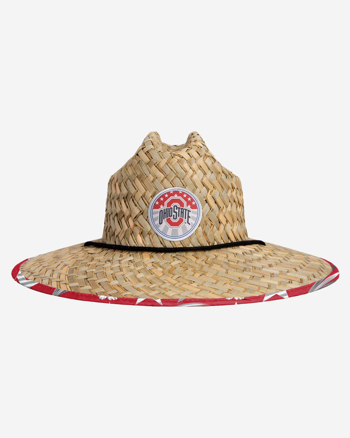 Ohio State Buckeyes Americana Straw Hat FOCO - FOCO.com