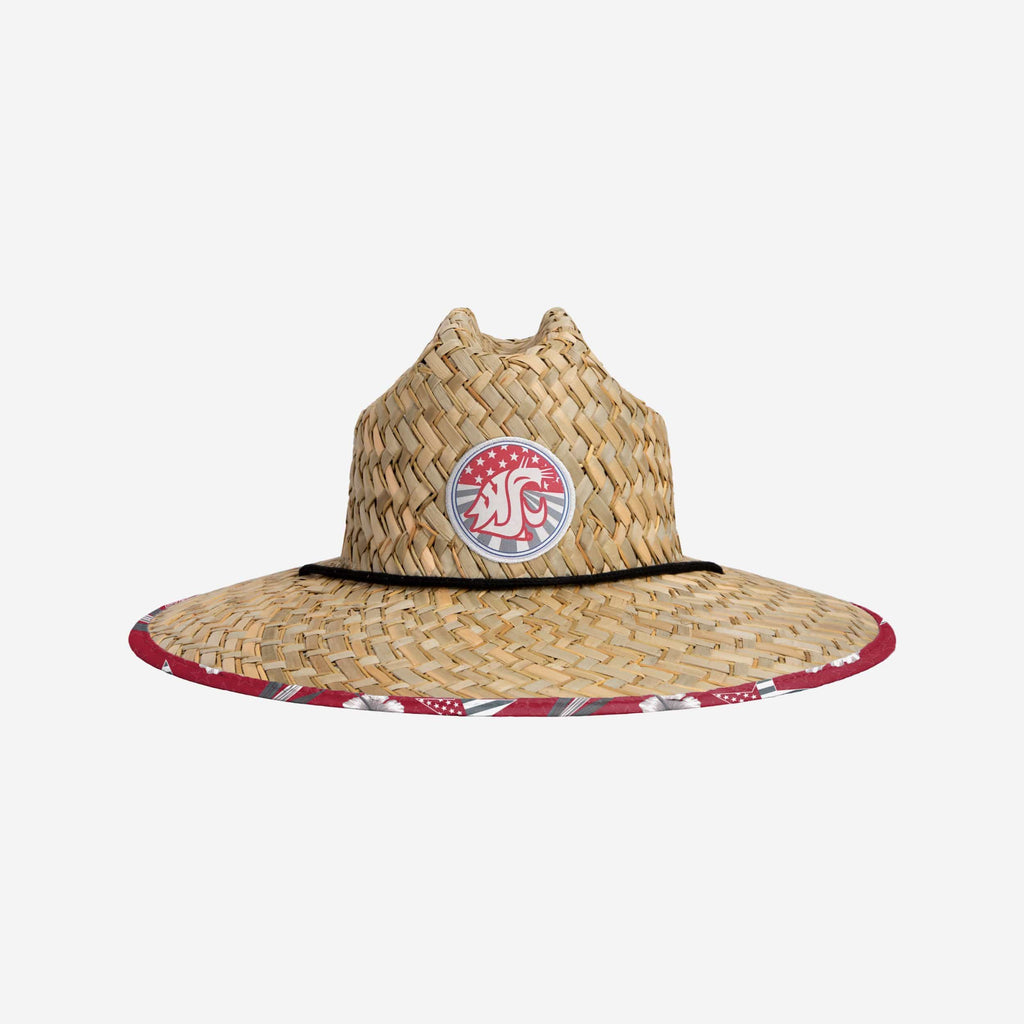 Washington State Cougars Americana Straw Hat FOCO - FOCO.com