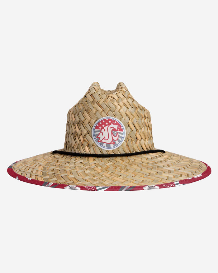 Washington State Cougars Americana Straw Hat FOCO - FOCO.com
