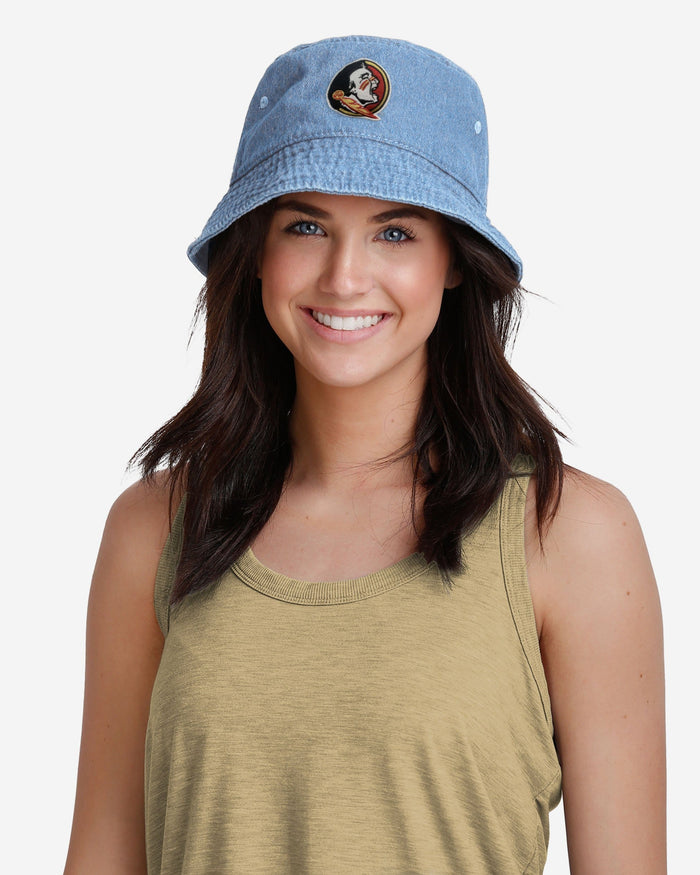 Florida State Seminoles Denim Bucket Hat FOCO - FOCO.com