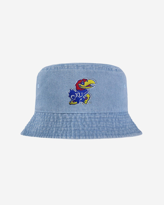 Kansas Jayhawks Denim Bucket Hat FOCO - FOCO.com