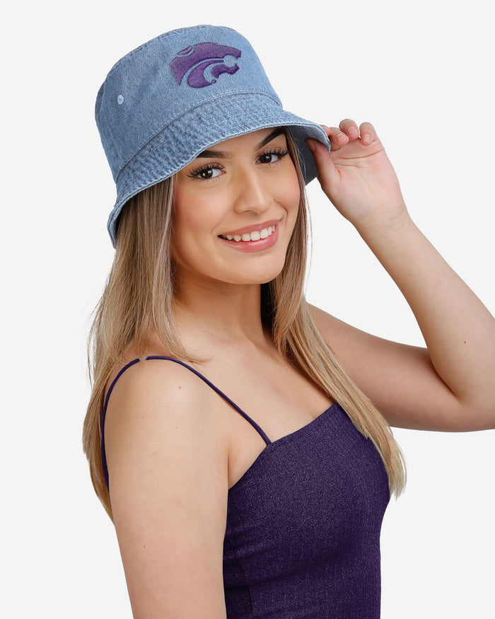 Kansas State Wildcats Denim Bucket Hat FOCO - FOCO.com