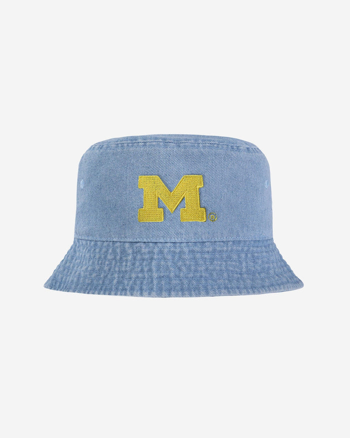 Michigan Wolverines Denim Bucket Hat FOCO - FOCO.com