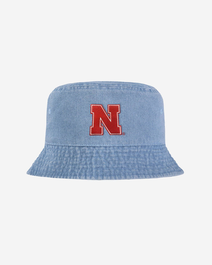 Nebraska Cornhuskers Denim Bucket Hat FOCO - FOCO.com