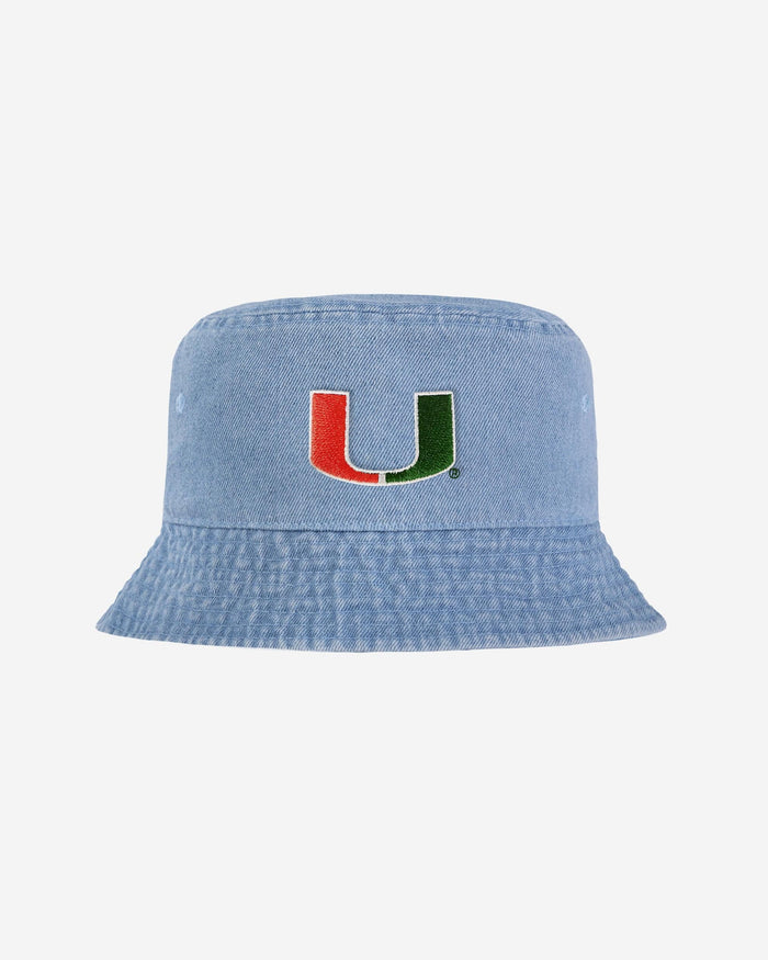 Miami Hurricanes Denim Bucket Hat FOCO - FOCO.com