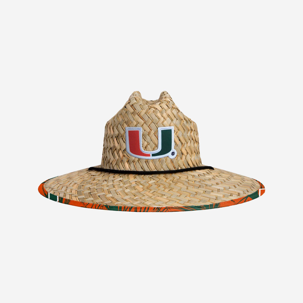 Miami Hurricanes Floral Straw Hat FOCO - FOCO.com
