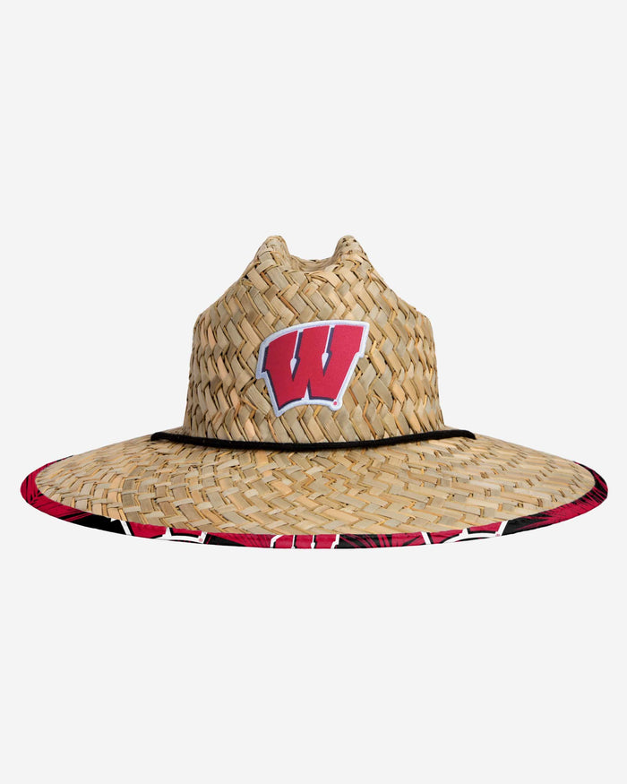 Wisconsin Badgers Floral Straw Hat FOCO - FOCO.com
