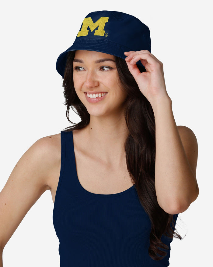 Michigan Wolverines Solid Bucket Hat FOCO - FOCO.com