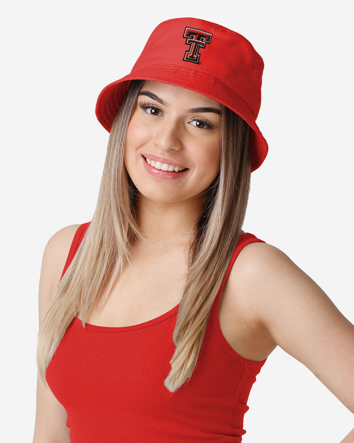 Texas Tech Red Raiders Solid Bucket Hat FOCO - FOCO.com