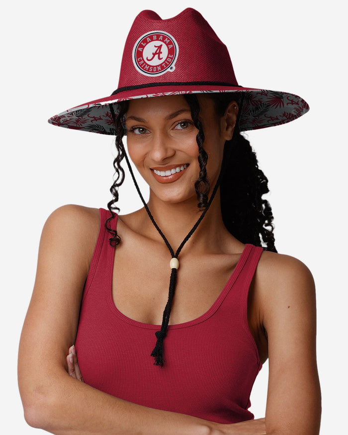 Alabama Crimson Tide Team Color Straw Hat FOCO - FOCO.com