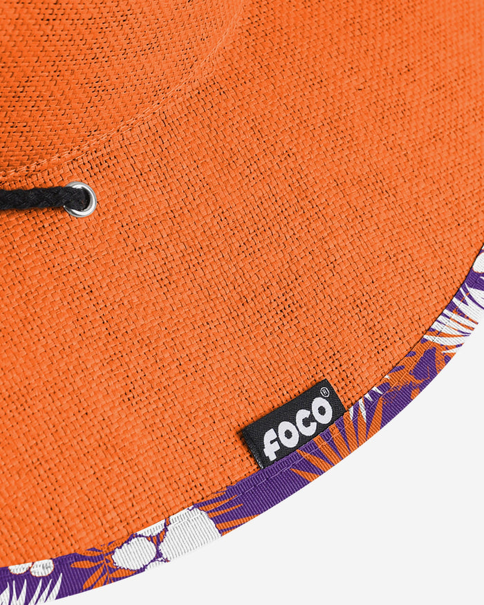 Clemson Tigers Team Color Straw Hat FOCO - FOCO.com