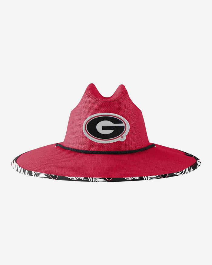 Georgia Bulldogs Team Color Straw Hat FOCO - FOCO.com