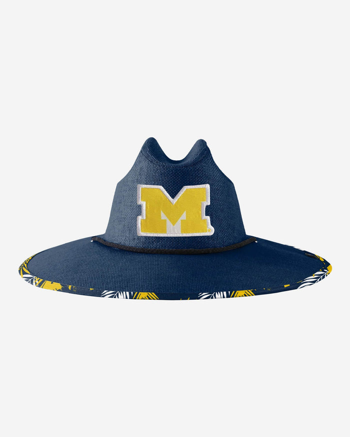 Michigan Wolverines Team Color Straw Hat FOCO - FOCO.com
