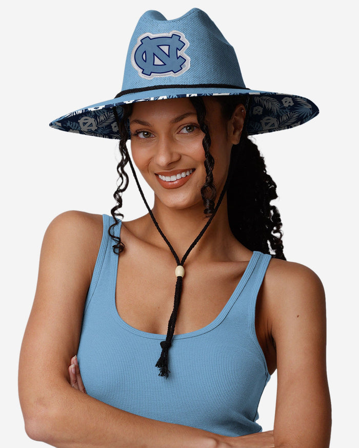 North Carolina Tar Heels Team Color Straw Hat FOCO - FOCO.com