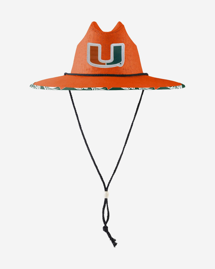 Miami Hurricanes Team Color Straw Hat FOCO - FOCO.com