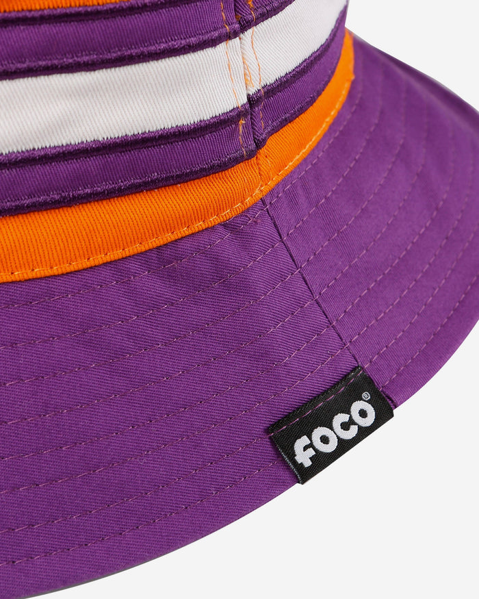 Clemson Tigers Team Stripe Bucket Hat FOCO - FOCO.com