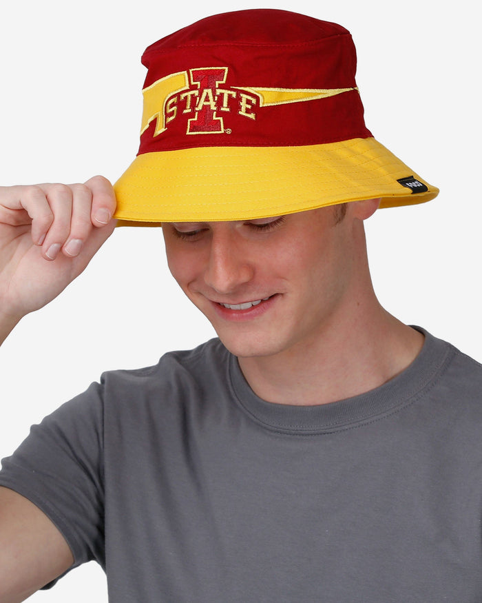 Iowa State Cyclones Team Stripe Bucket Hat FOCO - FOCO.com