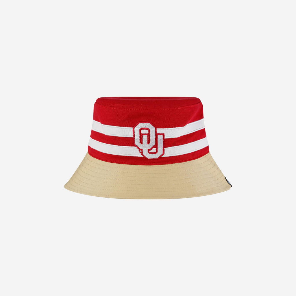 Oklahoma Sooners Team Stripe Bucket Hat FOCO - FOCO.com