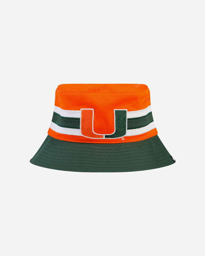 Miami Hurricanes Team Stripe Bucket Hat FOCO - FOCO.com