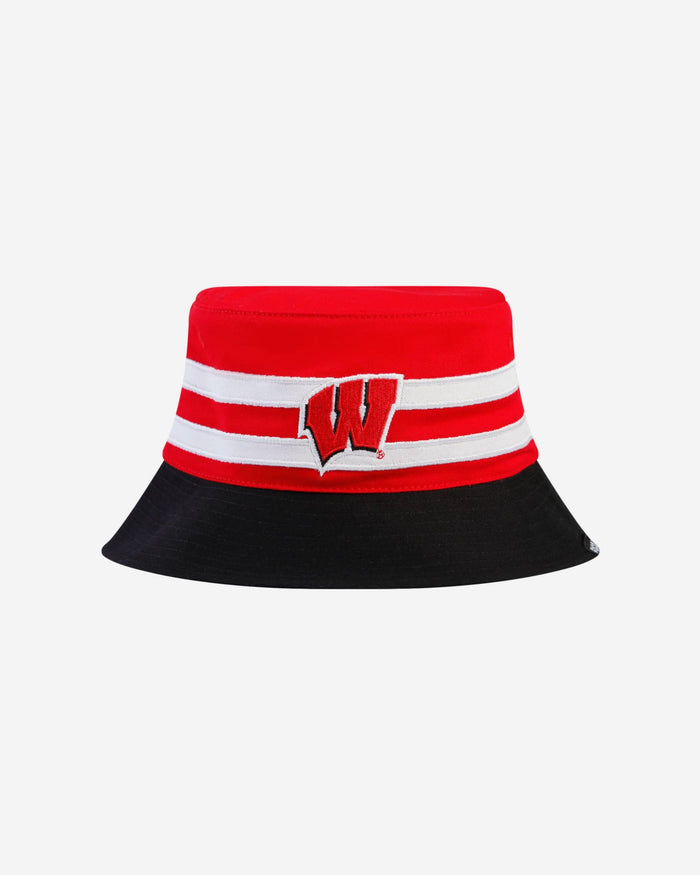 Wisconsin Badgers Team Stripe Bucket Hat FOCO - FOCO.com