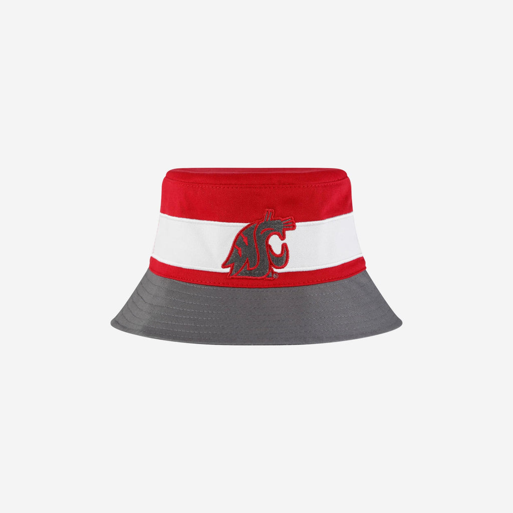 Washington State Cougars Team Stripe Bucket Hat FOCO - FOCO.com