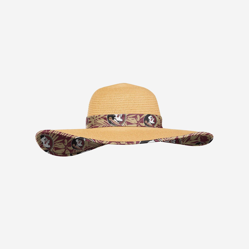 Florida State Seminoles Womens Floral Straw Hat FOCO - FOCO.com