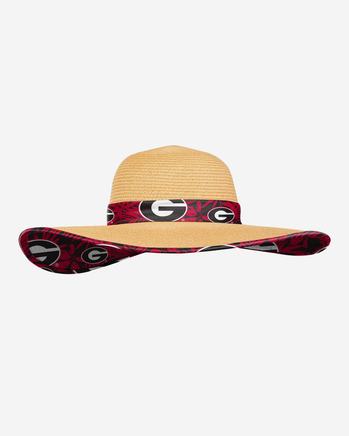 Georgia Bulldogs Womens Floral Straw Hat FOCO - FOCO.com