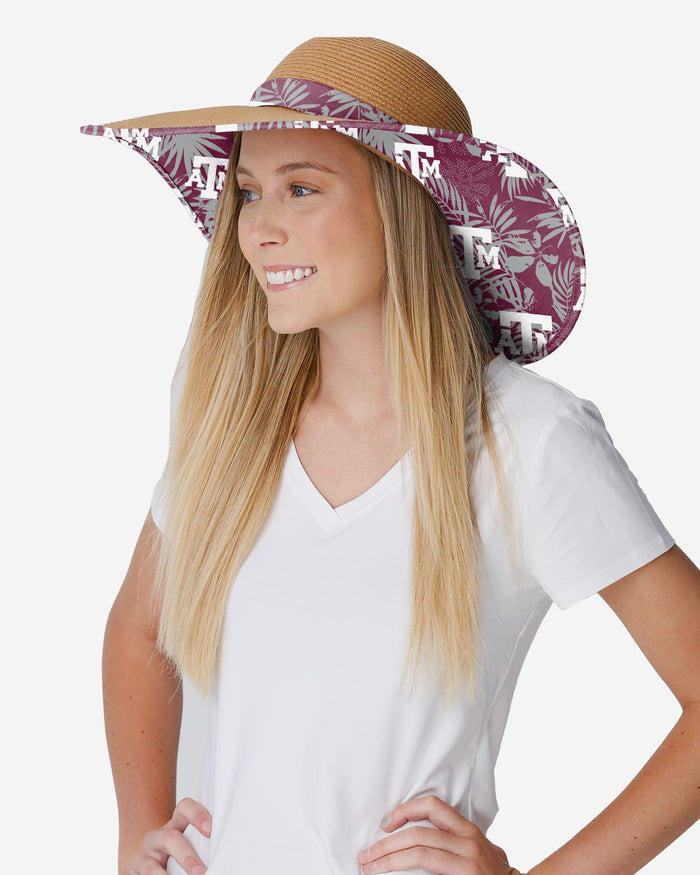 Texas A&M Aggies Womens Floral Straw Hat FOCO - FOCO.com