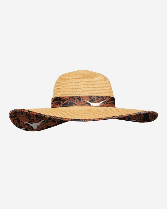 Texas Longhorns Womens Floral Straw Hat FOCO - FOCO.com