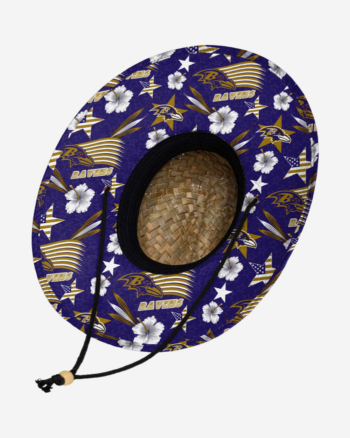 Baltimore Ravens Americana Straw Hat FOCO - FOCO.com