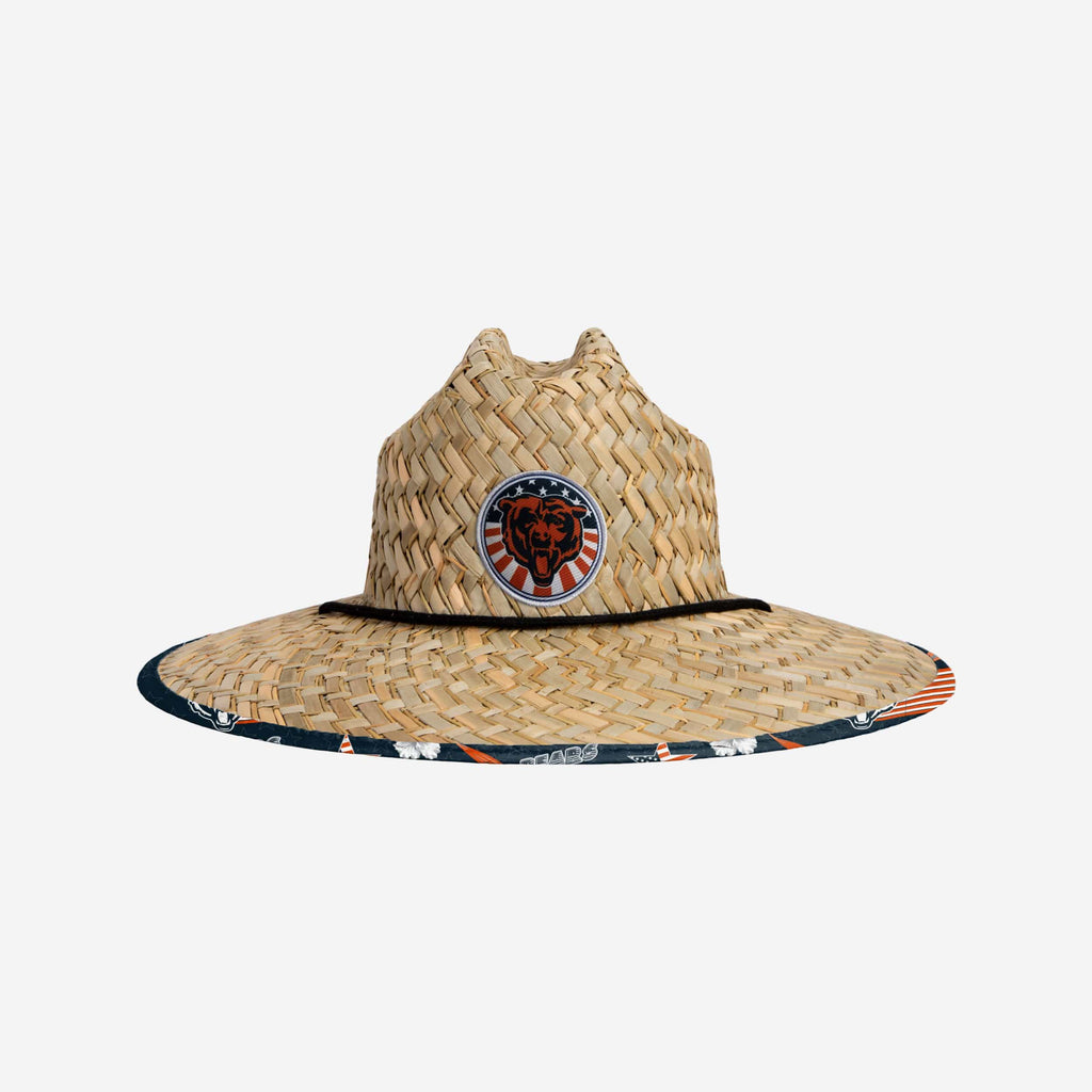 Chicago Bears Americana Straw Hat FOCO - FOCO.com