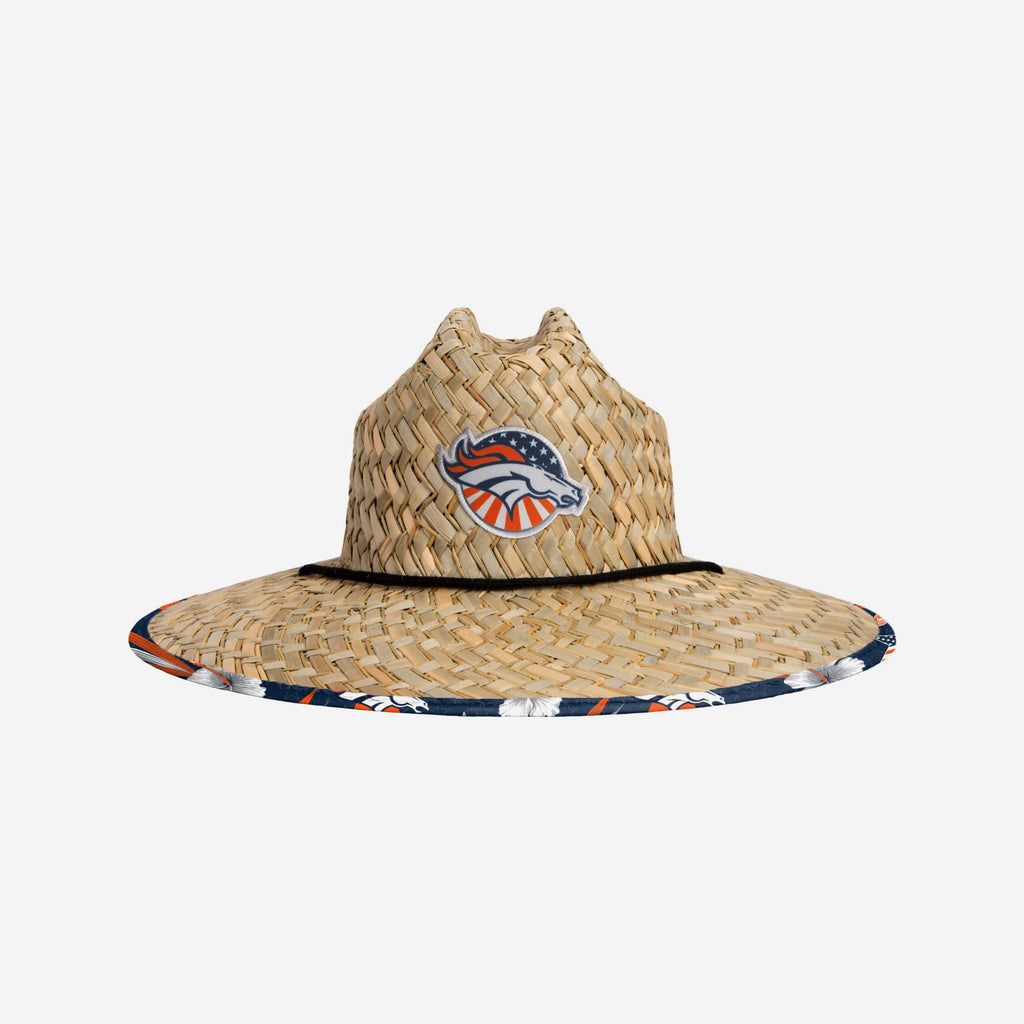 Denver Broncos Americana Straw Hat FOCO - FOCO.com